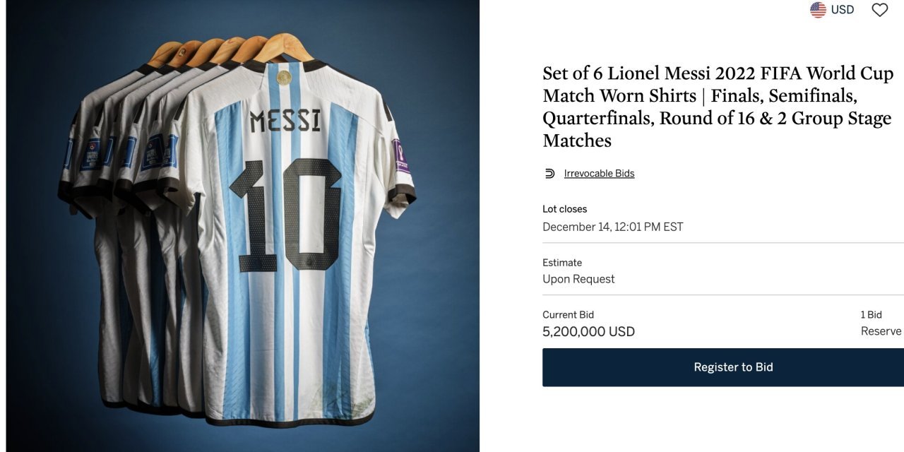 Messi'nin şampiyon formaları rekor bedelle açık artırmada: 150 milyon lira!