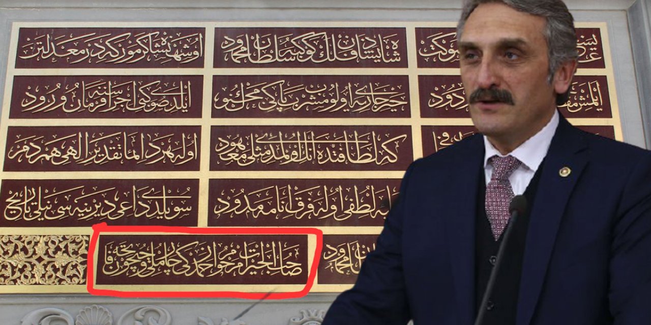 AKP'nin "Yeliz"inden restorasyon skandalı... Çamlı, 260 yıllık Kitabeye babasının adını yazdırdı!