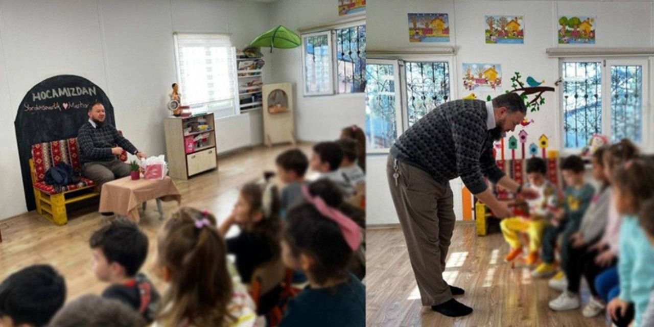 Anaokulunda imam ders verdi