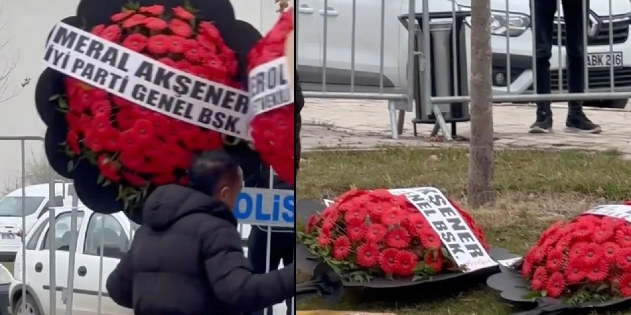 Cenaze töreninde Meral Akşener ve Gürsel Erol’un çelengini indirdiler