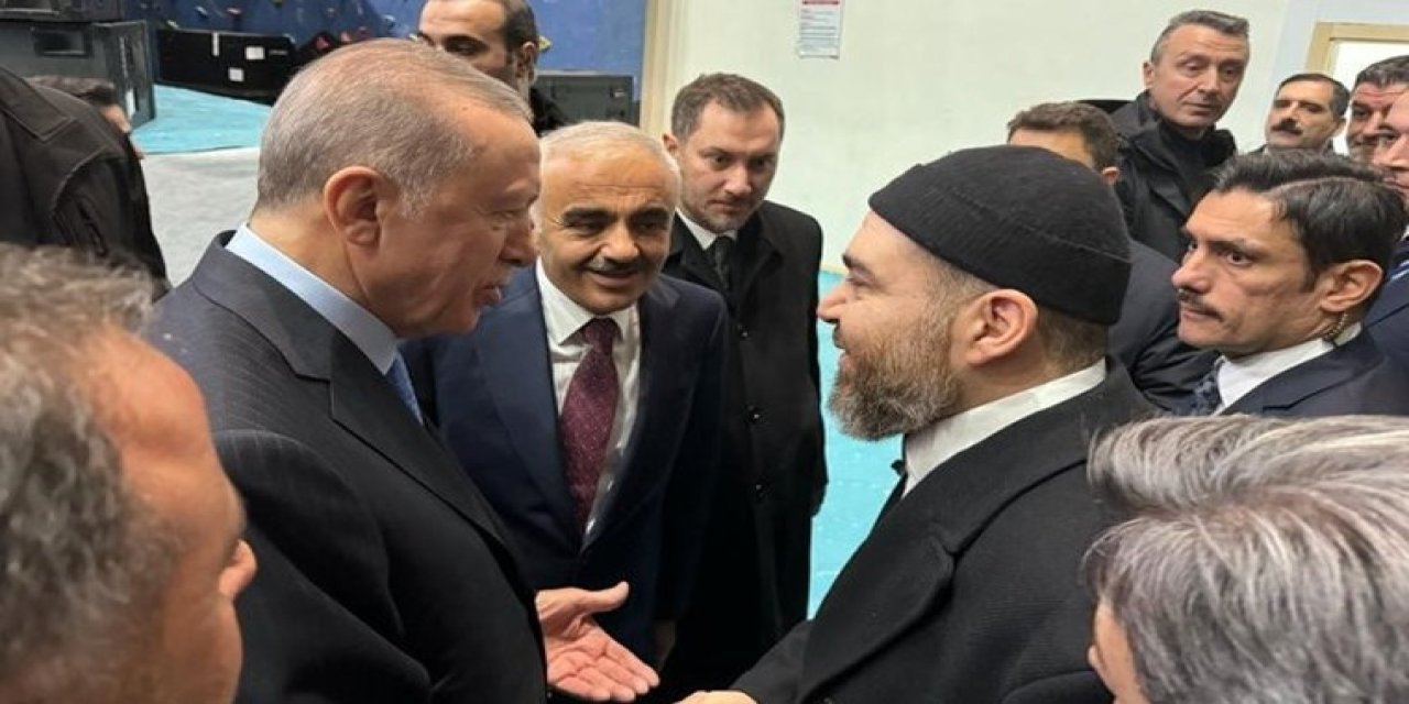 Seçim öncesi tarikat ile buluşma... Erdoğan, ölen Menzil şeyhi Elhüseyni'nin torunu ile görüştü