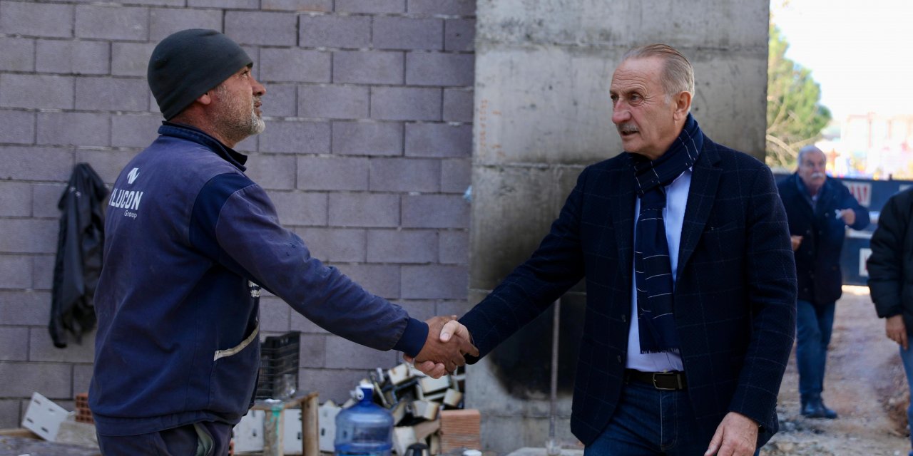 BAŞKAN ATABAY, DİDİM KÜLTÜR MERKEZİ İNŞAATINI YERİNDE İNCELEDİ