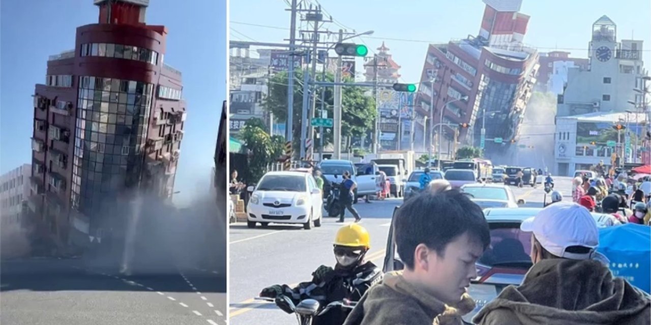 Tayvan'ın doğu kıyısındaki Hualien kentinde 7,4 büyüklüğünde deprem