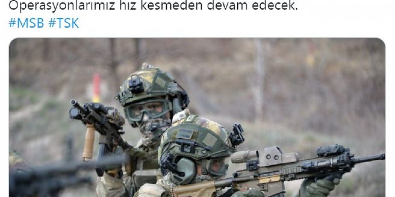 MSB: 4 PKK/YPG'li terörist etkisiz hale getirildi