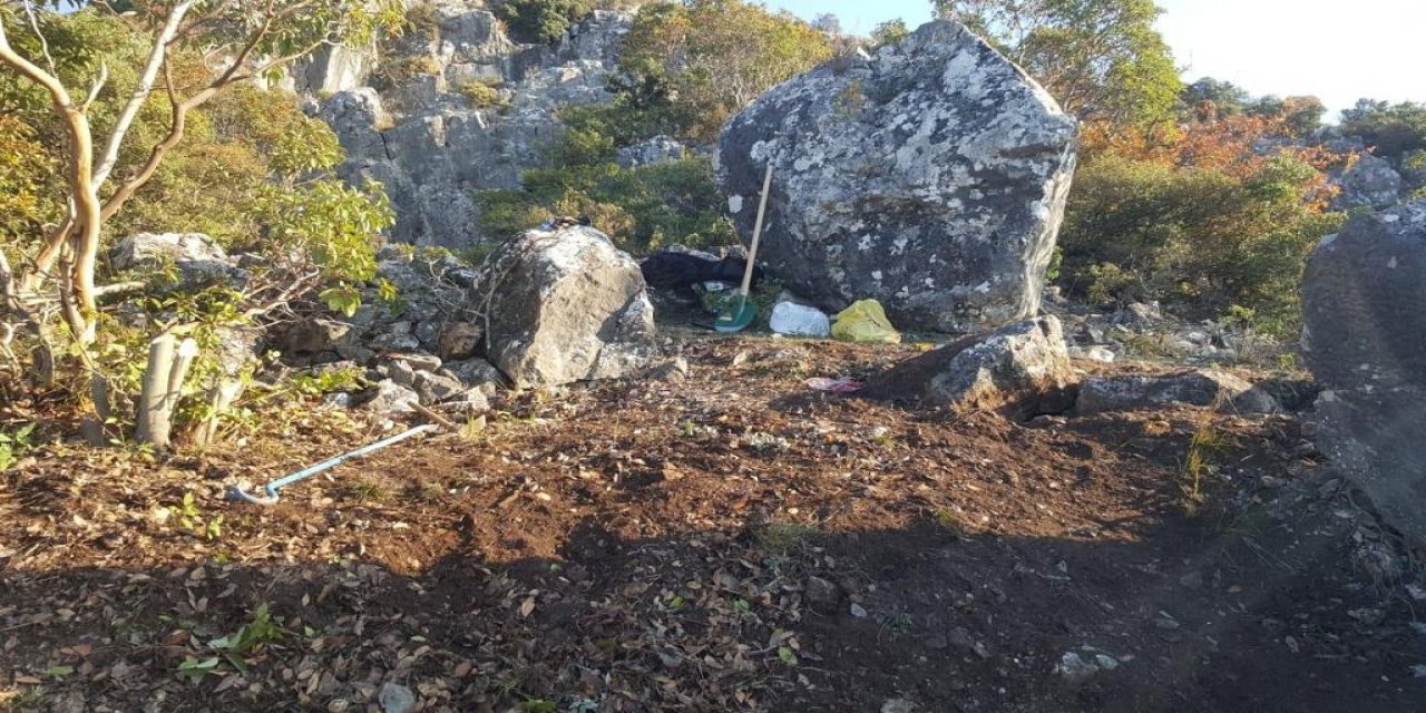 Kaçak kazı yapan 5 kişi, suçüstü yakalandı