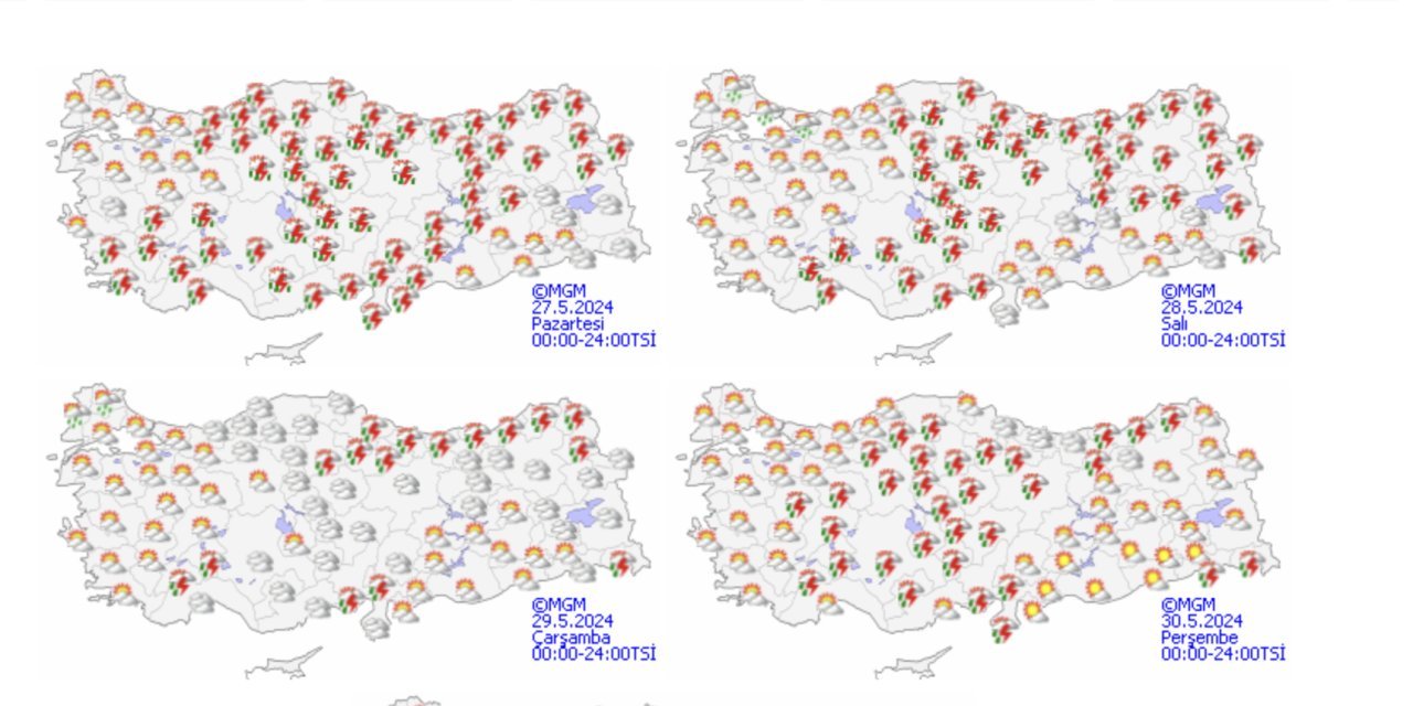 Meteoroloji hava tahmin haritasını güncelledi: Birçok kent için sarı kodlu uyarı verildi