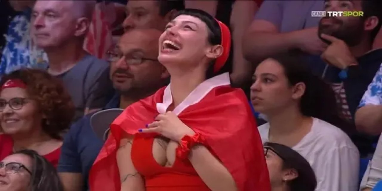 Voleybol maçında gündem olan kadın taraftar konuştu