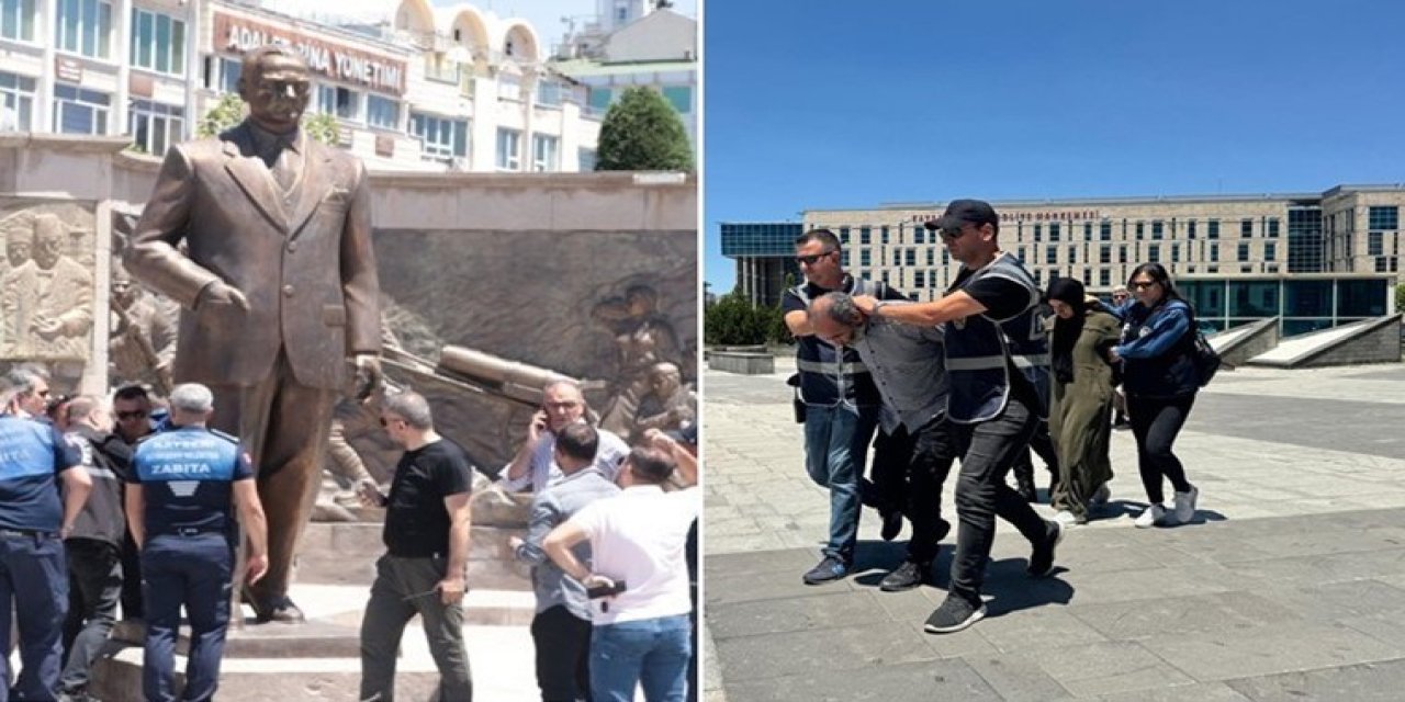 Atatürk Anıtı'na baltayla saldırdı: İfadesinde ‘Ben Mesih’im’ dedi