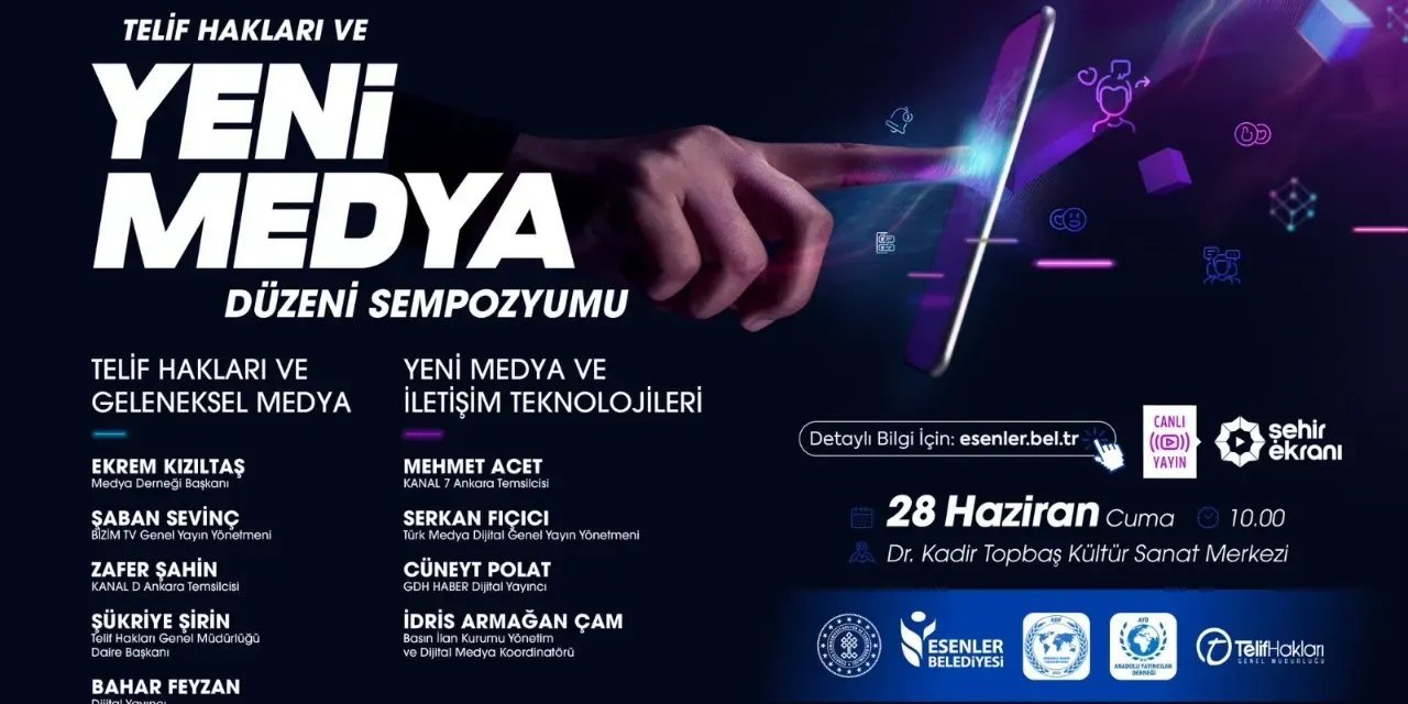 Esenler Belediyesi Ev Sahipliğinde "Telif Hakları Ve Yeni Medya Düzeni Sempozyumu" Düzenleniyor