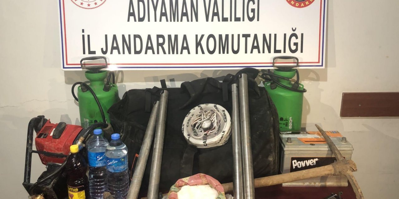 Adıyaman'da kaçak kazıya 7 gözaltı