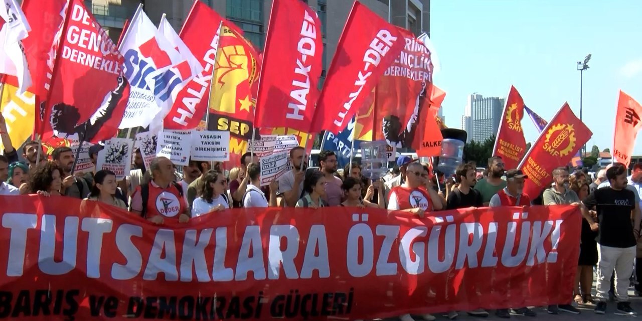 1 Mayıs'ta tutukluları için Çağlayan Adliyesi'nde eylem yapıldı