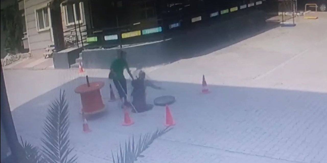 Görme engelli hamile kadın, kapağı açık bırakılan rögara düştü