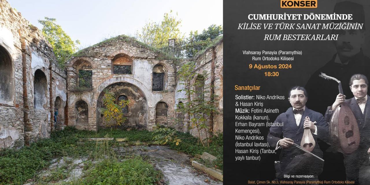 Türk Sanat Müziği'nin Rum bestekârları bu konserde anılıyor