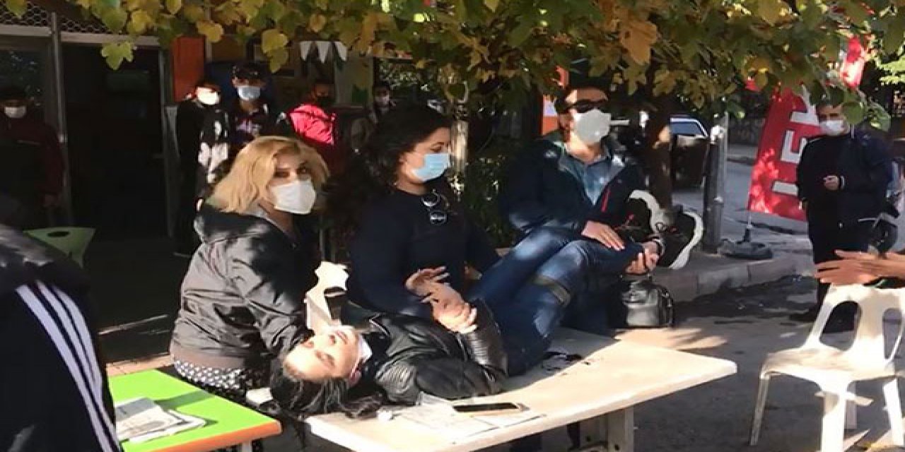 Tartıştığı kız arkadaşını sokak ortasında bacağından bıçakladı
