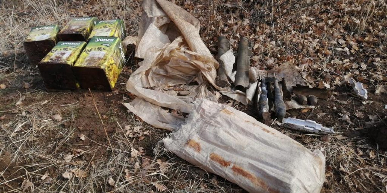 Bitlis'te PKK'ya ait el bombaları, lav silahı ve top mühimmatı ele geçirildi