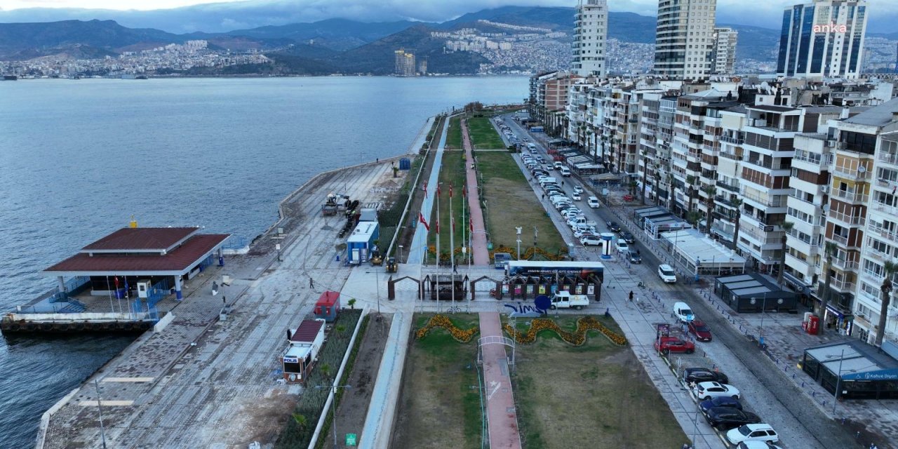 İzmir Büyükşehir Belediye Başkanı Tugay Kordon’daki çalışmaları inceledi