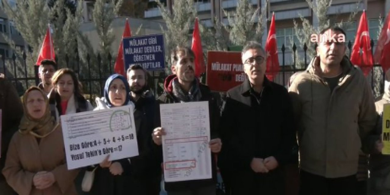 Mülakat mağdurları MEB önünde isyan etti