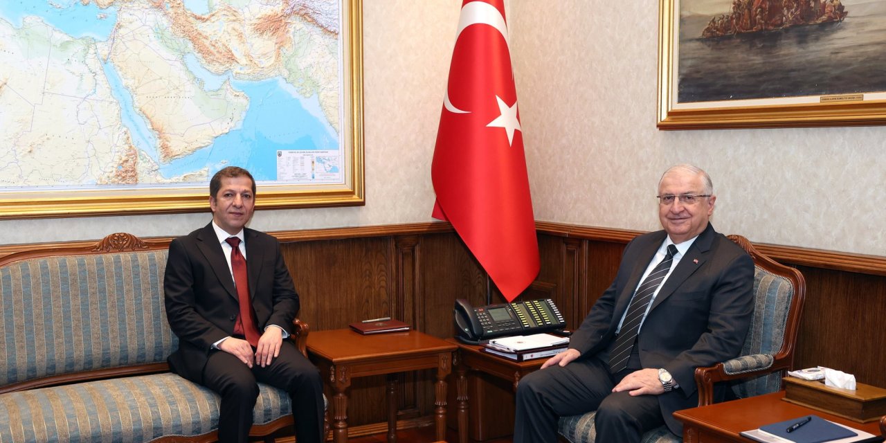 Milli Savunma Bakanı Yaşar Güler, IKBY Peşmerge Komutanı Mansur Barzani’yi kabul etti