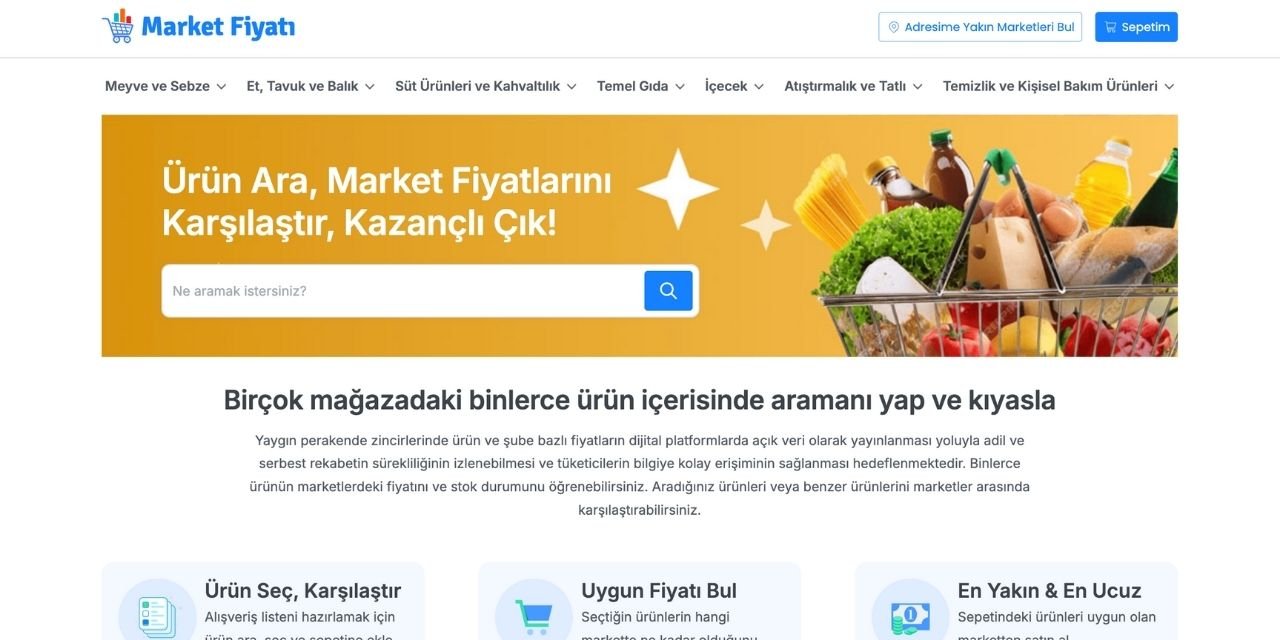 Bakanlığın yeni hizmeti: Bütün market fiyatları tek sitede