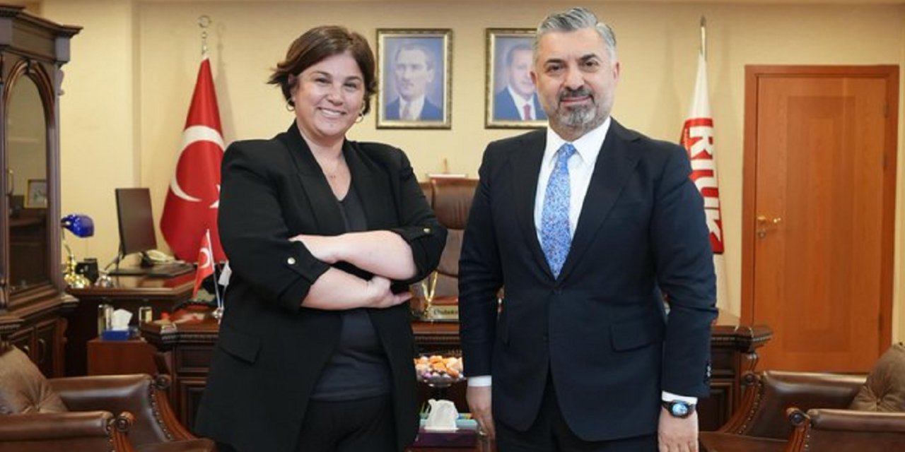 RTÜK Başkanı Ebubekir Şahin, gazeteci İpek Özbey'le görüştü