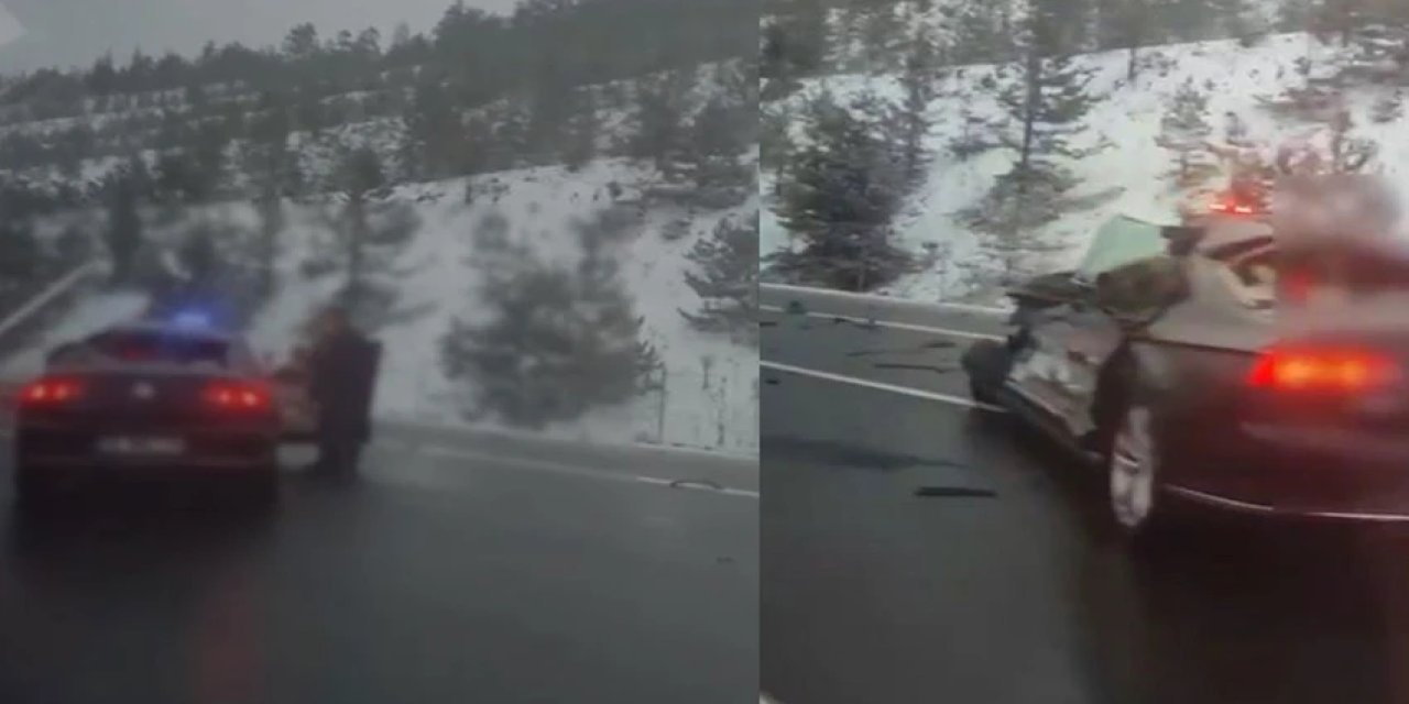 Cumhurbaşkanlığı konvoyunda feci kaza!