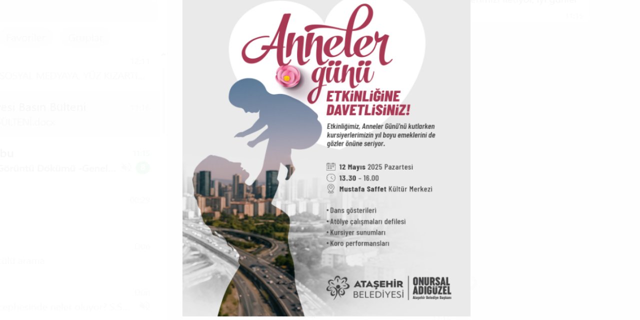 Ataşehir'de Anneler Günü’ne Özel Etkinlik