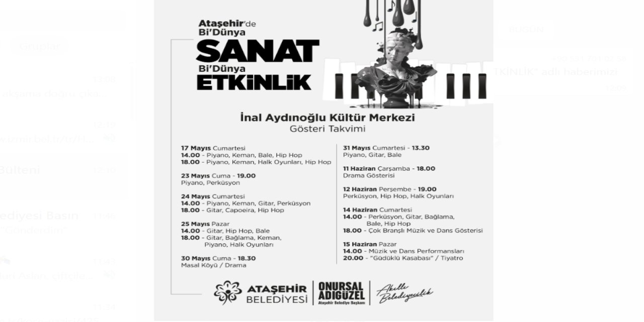 Ataşehir’de Bi’ Dünya Sanat, Bi’ Dünya Etkinlik