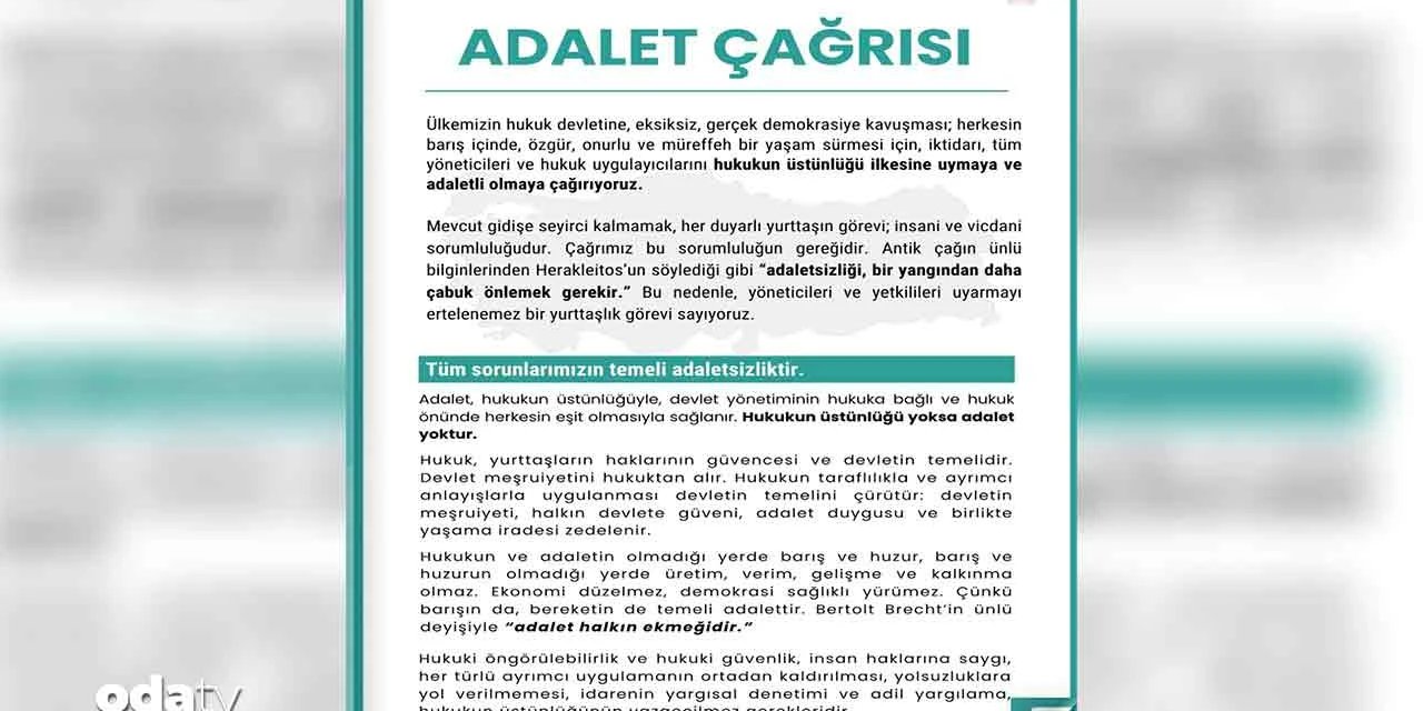 Eski AKP'li bakanlardan 'Adalet Çağrısı' bildirisi: Hukuk devleti askıda