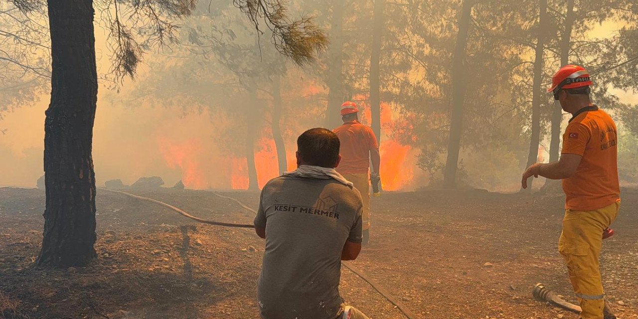 Antalya'da 3 ayrı noktada orman yangını: Hava sıcaklığı 39,5 dereceyi gördü
