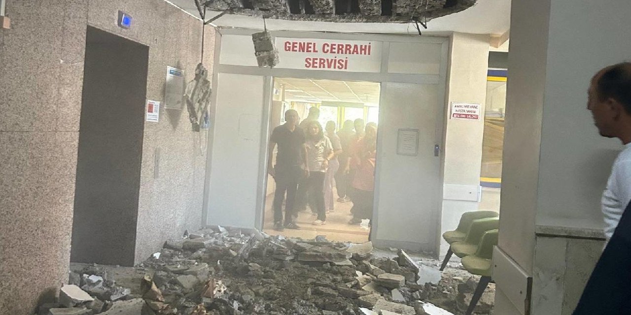 8 yıldır çürük raporu var: Denizli Devlet Hastanesi'nin tavanı çöktü