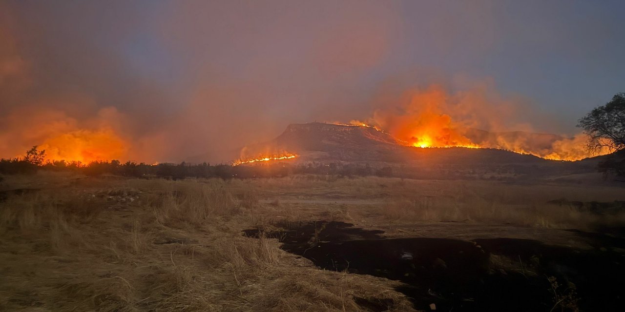 Diyarbakır'da yangın: 3 ilçeyi kapsadı, tüm itfaiye personeli göreve çağrıldı