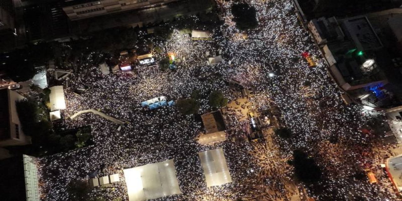 Tel Aviv'de 500 bin kişilik eylem: Savaşı durdurun, rehineleri geri getirin
