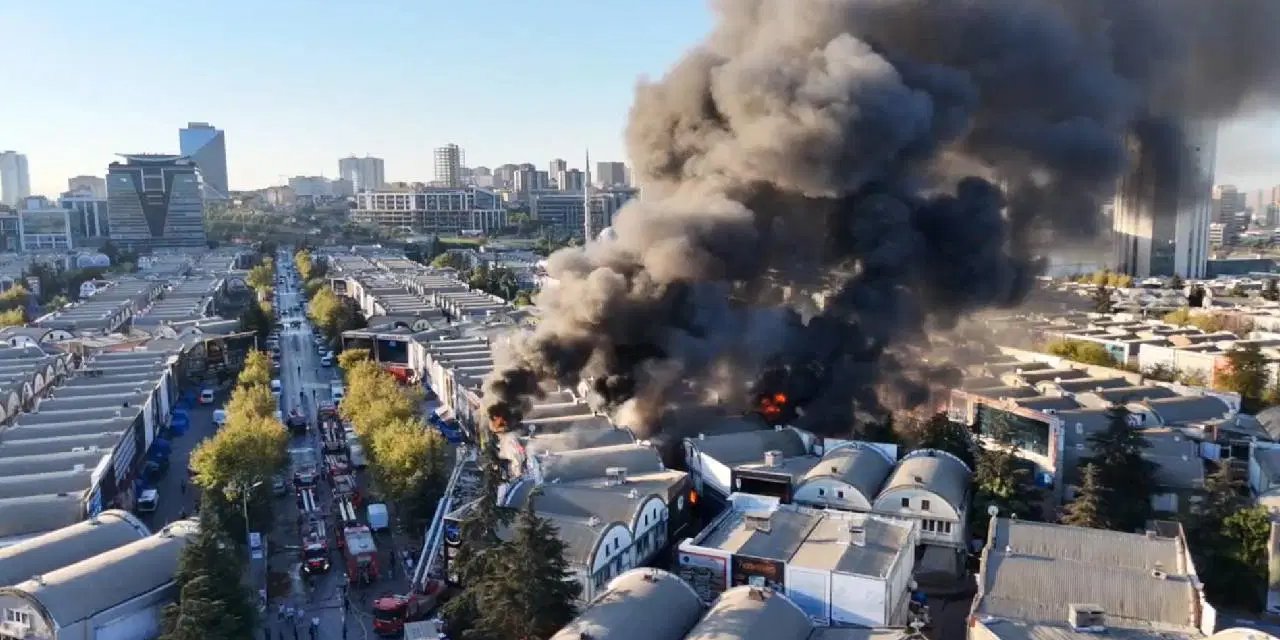İSTOÇ'ta korkutan yangın... Patlama sesleri duyuldu