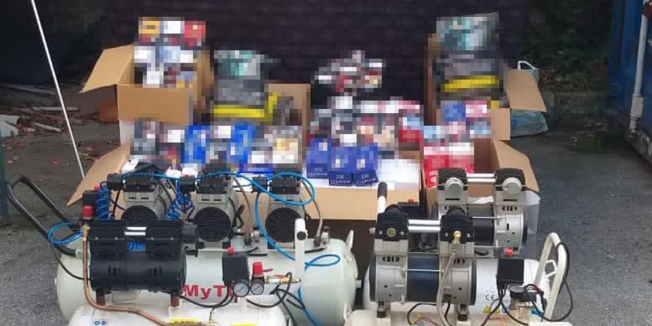 Kocaeli’de kaçak sigara imalathanelerine baskın 