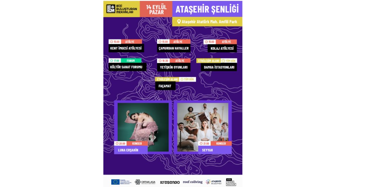 “Bizi Buluşturan Mekanlar Ataşehir Şenliği” 14 Eylül’de