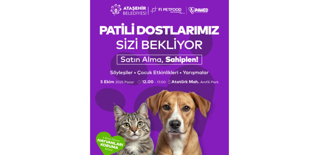 Ataşehir’de “Satın Alma, Sahiplen” Etkinliği Düzenleniyor