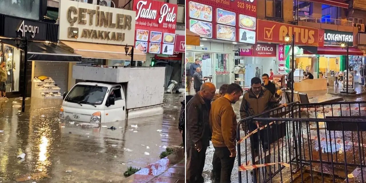 Zonguldak Karadeniz Ereğli'de sağanak ve dolu hayatı felç etti