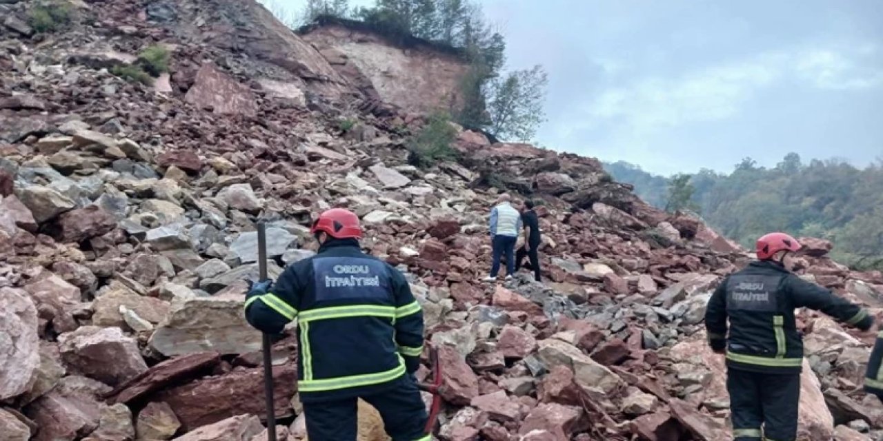 Ordu’da taş ocağında göçük: 2 kişi enkaz altında