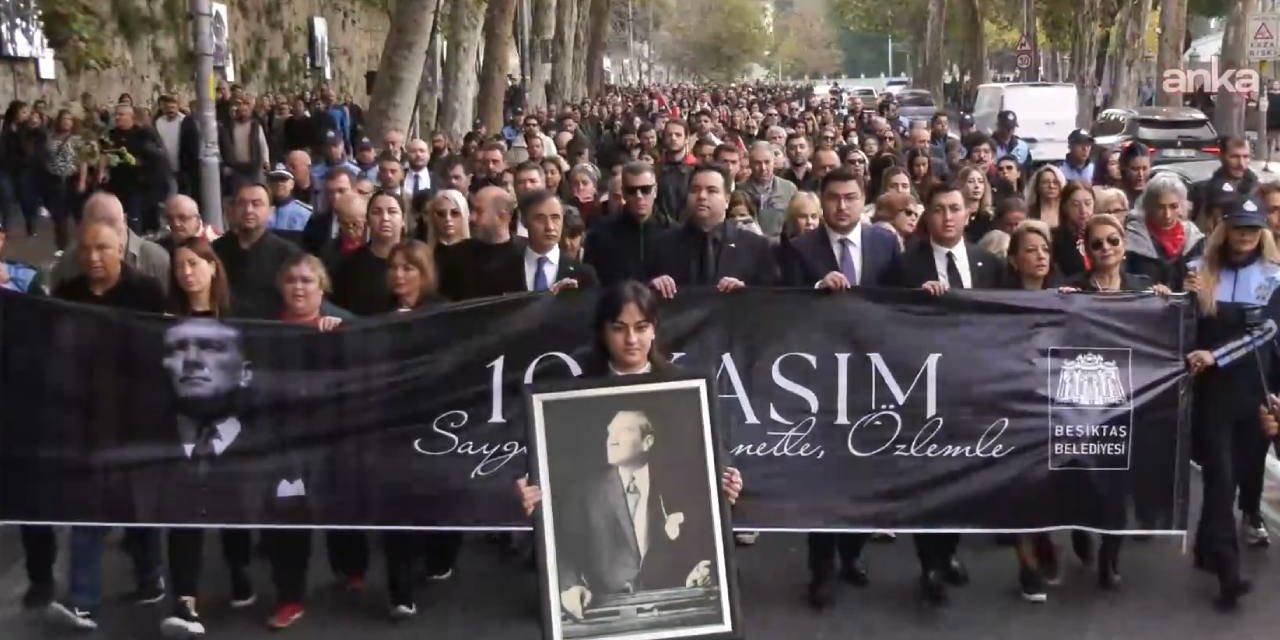 Atatürk'ün sonsuzluğa uğurlanışının 87. yılı... Dolmabahçe'ye 'Saygı Yürüyüşü' düzenlendi!