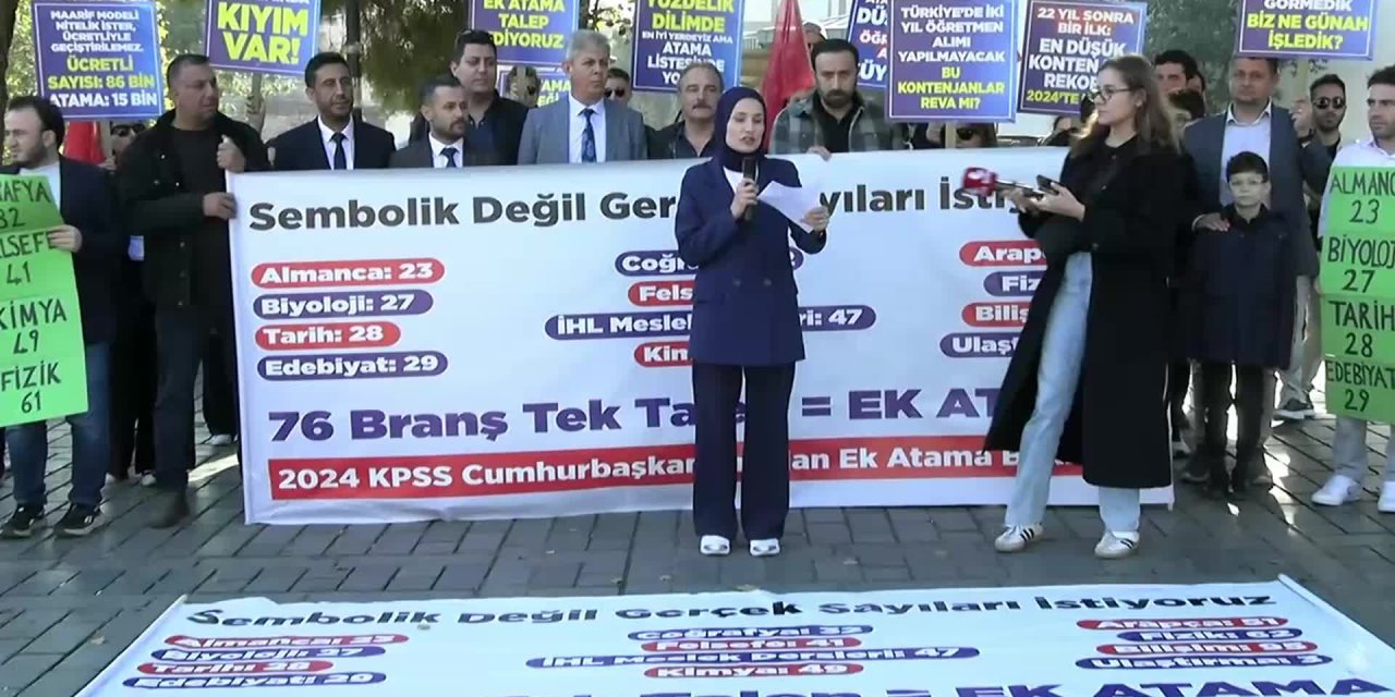 Atanmayan öğretmenler eylem yaptı: Bu vatan meselesi