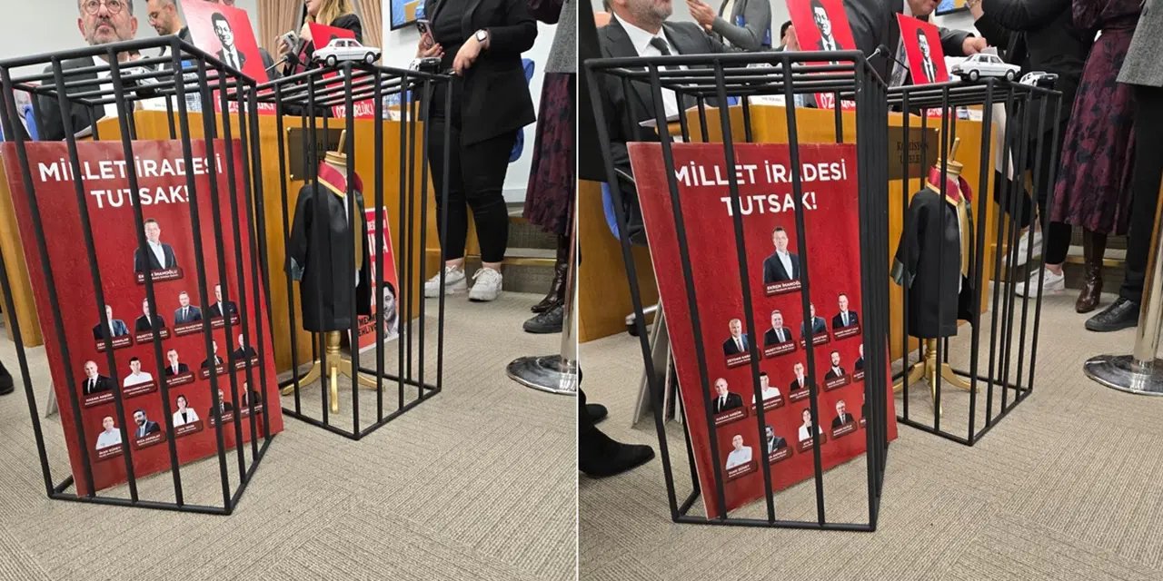 CHP'den bütçe görüşmelerinde 'hücreli' protesto