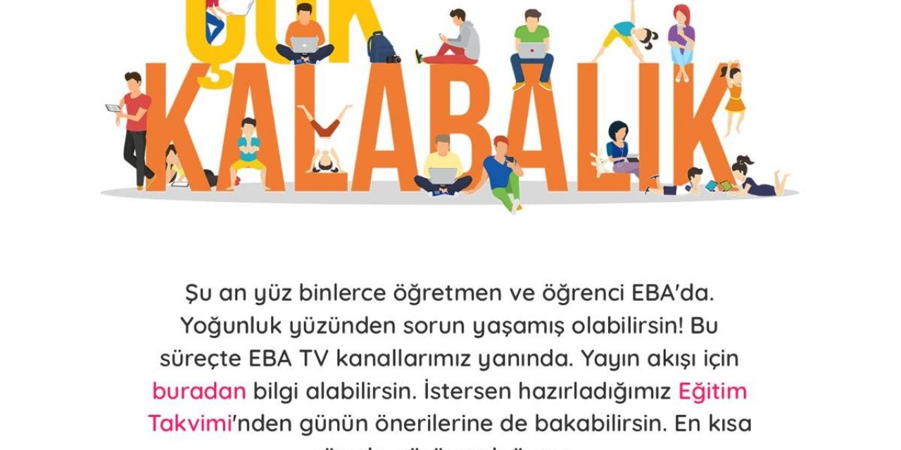 EBA çöktü  sürekli ‘Çok kalabalık’ uyarısı çıkıyor