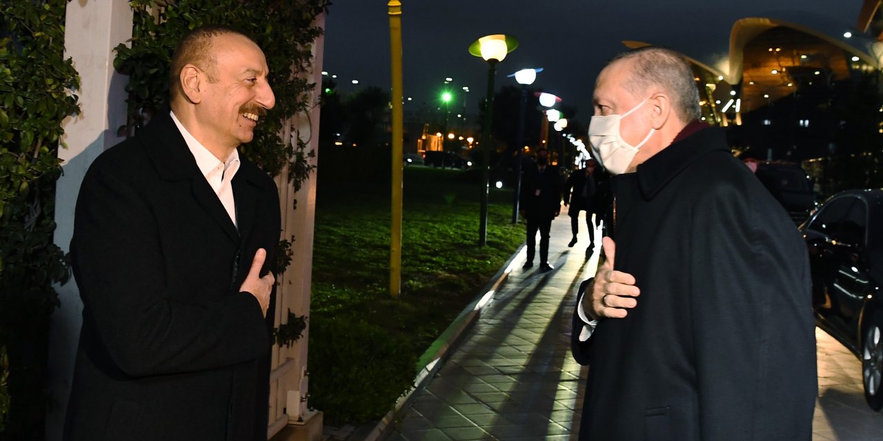Cumhurbaşkanı Erdoğan, Azerbaycan’da akşam yemeğine katıldı
