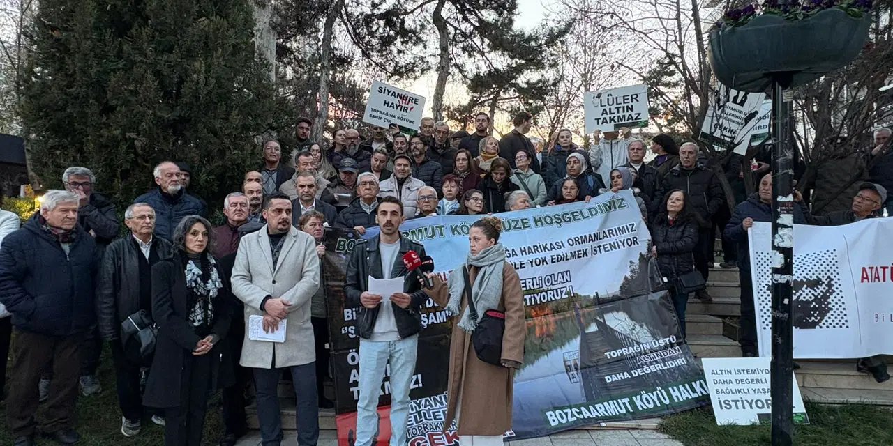 Bilecik'te altın madeni protestosu: Yaşam alanlarımızın tam ortasına müdahale edilecek