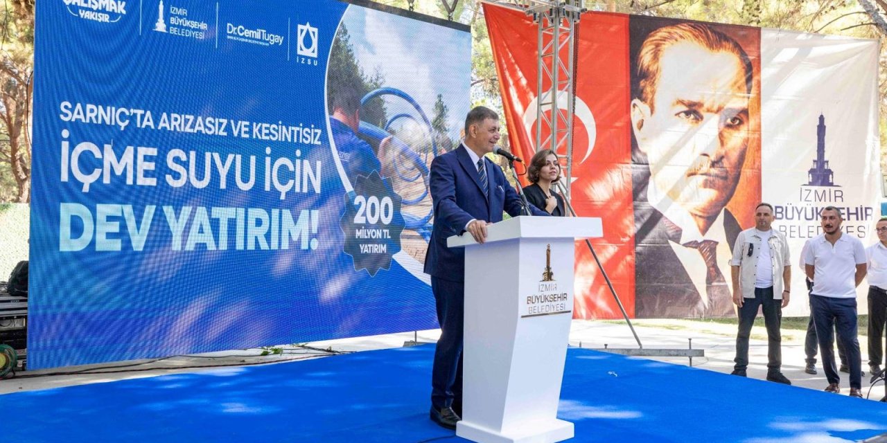 İzmir Sarnıç’ta içme suyu hatları yenileniyor