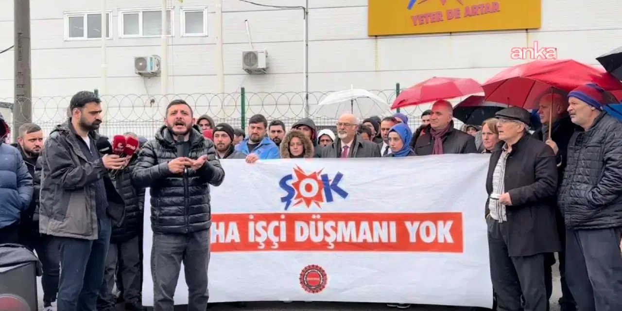 Trabzon'da iş bırakan ŞOK depo işçileri tazminatsız işten çıkarıldı