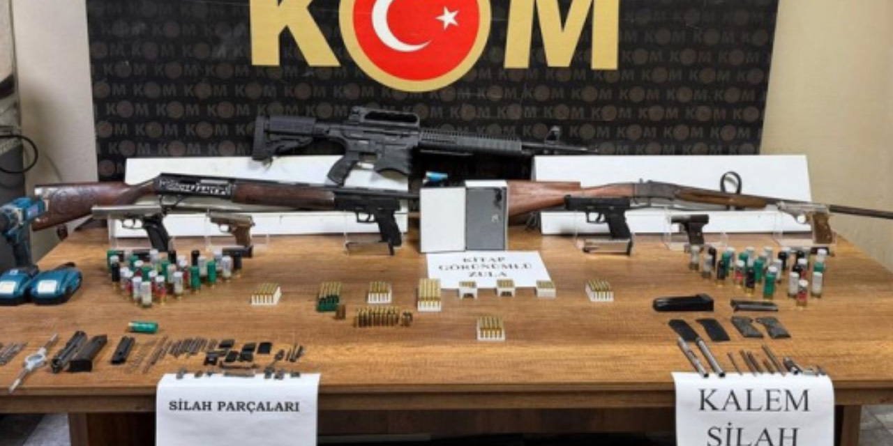 Evden gizli cephanelik çıktı! Kalem görünümlü tabancalar ele geçirildi