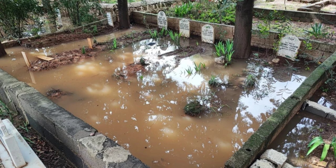 Mezarlığa gidenler şoke oldu
