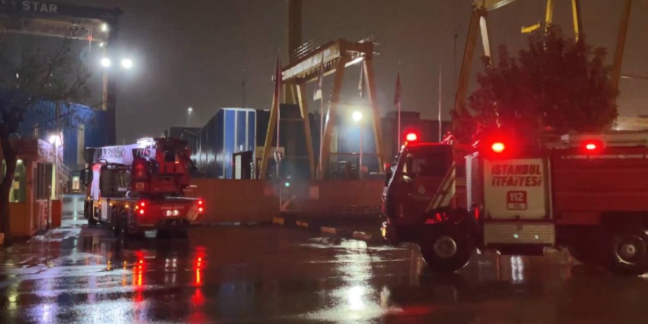 Tuzla’da kuru yük gemisinde yangın paniği!