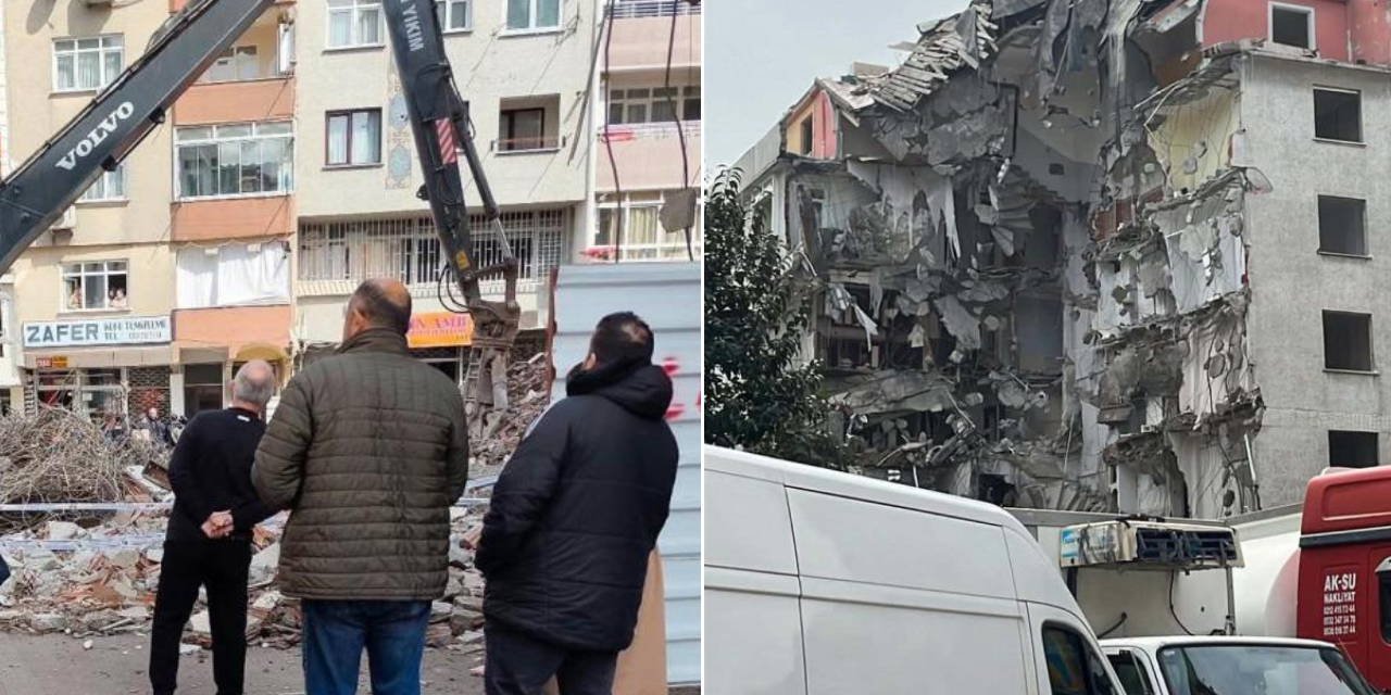 Zeytinburnu’nda bina yıkımı sırasında kopan parça çocuğun kafasına düştü